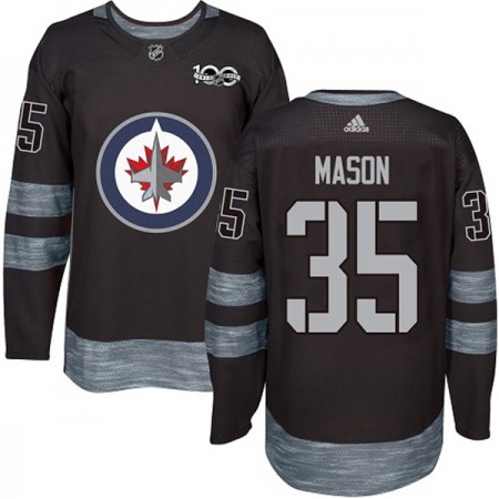 Miehille NHL Winnipeg Jets Pelipaita Steve Mason 35 1917-2017 100th Anniversary Adidas Musta Authentic